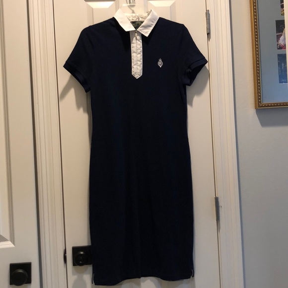 Ralph Lauren Sz: M Navy dress with white color - Picture 1 of 3